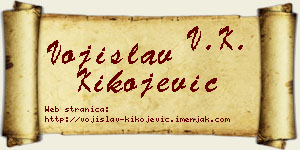 Vojislav Kikojević vizit kartica